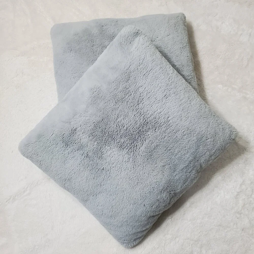 Soft Light Grey Pillows Set of 2